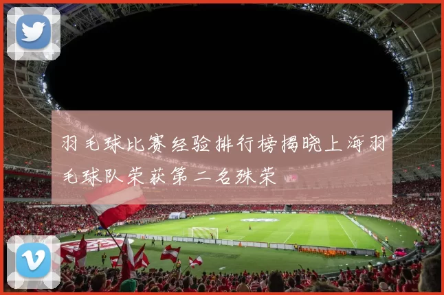 羽毛球比赛经验排行榜揭晓上海羽毛球队荣获第二名殊荣
